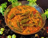 A picture of step 4 of Restaurant Style Bhindi masala - vegan.