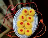A picture of step 3 of Coconut Peda.