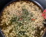 A picture of step 2 of Hake in Green Sauce with Clams and Shrimp.