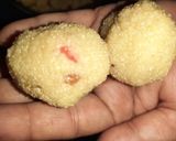 A picture of step 8 of Suji ladoo.