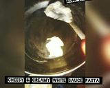 A picture of step 1 of Cheesy & creamy white sauce pasta🍜.