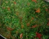 A picture of step 5 of Methi bhaji.