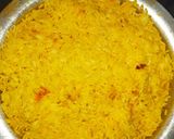 A picture of step 2 of Turmeric rice served with chicken.