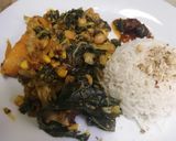 A picture of step 5 of Spinach, chickpea curry with Asian coconut milk.