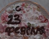 Фото кроку 6 до Торт "битое стекло" с бисквитом, бананом и мандарином.
