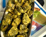 A picture of step 2 of Patra(alu vadi)Gujarati patra.