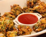 A picture of step 3 of Spring Onion Pakora.