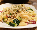 Foto del paso 9 de la receta: Macarrones con Nata, Calabacín y Bacon