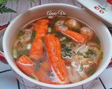Hình bước làm 3 của món Canh bắp cải thanh cua nấu chua