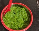 A picture of step 3 of Green chutney (radish leaves).