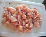 A picture of step 1 of Creamy chicken pasta.