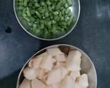 A picture of step 2 of Chatpati beans vegetable.