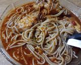 Foto del paso 4 de la receta: Fideos Largos con tuco y pollo