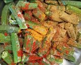 A picture of step 1 of Restaurant Style Bhindi masala - vegan.