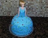 A picture of step 2 of Doll cake.