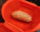 Foto del paso 1 de la receta Boniato relleno de judías rojas y champiñones