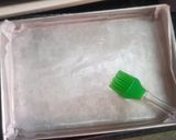 A picture of step 1 of Coconut burfi.