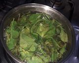 A picture of step 1 of Corn palak.