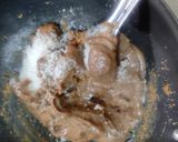 A picture of step 3 of Khajoor coconut peda.
