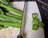 A picture of step 2 of Greens with Asian Oyster Sauce.