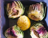 Foto del paso 1 de la receta: Alcachofas al horno con salsa de mostaza
