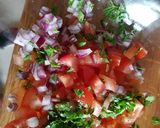 A picture of step 5 of Roasted Bloody Maria Salsa.