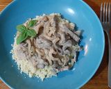 Tejfölös sertés máj kuszkusszal recept fázis 4 fotója