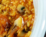 Foto del paso 4 de la receta: Arroz meloso con solomillo y portobello al whisky 🍷 🥩 💚
