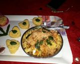 A picture of step 6 of Dhokla chaat.