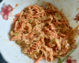A picture of step 2 of Mix veg Pancake (wheat flour and rice flour).