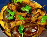 भरवाँ बैंगन और आलू की सब्जी (bharva baingan aur aloo ki sabzi recipe in Hindi) रेसिपी चरण 6 फोटो
