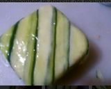 A picture of step 3 of Tuna and mayonnaise sandwich, cheese, pickles.