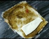 A picture of step 7 of Kohlapuri paneer baked roles.