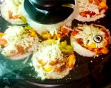 A picture of step 2 of Breakfast easy pizza cup.
