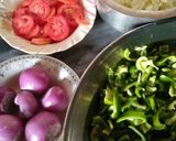 A picture of step 1 of Mutton With Capsicum and Cabbage.
