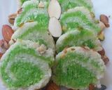 A picture of step 4 of Coconut roll methai.