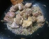 A picture of step 4 of Punjabi alo gosht.