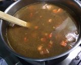 Une image de l'étape 15 de Soupe de pois chiches, carottes, poivron et lard.
