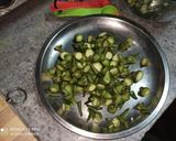A picture of step 2 of Punjabi Style Bhindi Masala.