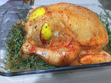 Pollo asado relleno con chorizo