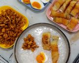 Hình bước làm 5 của món CHÁO TRẮNG, TRỨNG MUỐI, CỦ CẢI KHÔ, CÁ KHÔ