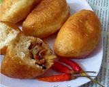 Foto langkah ke 4 dari resep Roti Goreng eggless isi ikan pindang suwir (panada).