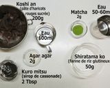 Une image de l'étape 1 de Matcha shiratama Mizu Yōkan ; Wagashi.