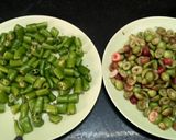 A picture of step 1 of Karonde mirchi ka achaar/cranberry chilli pickle.
