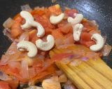 A picture of step 1 of Paneer in rich cashew tomato gravy.
