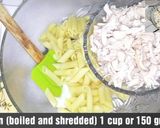 A picture of step 1 of Fruite mayonnaise Russian salad.
