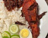 Gambar langkah 9 resipi Nasi Lemak Ayam Goreng Mamak.