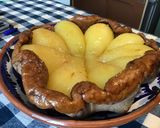 Une image de l'étape 12 de Tarte renversée « fleur de poires » pâte brisée chocolat.