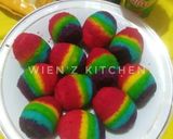 Foto langkah ke 7 dari resep Rainbow cake (bentuk telur).