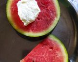 A picture of step 5 of Fruit Dessert with HungCurd topping.